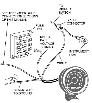 Sunpro Tachometer Wiring