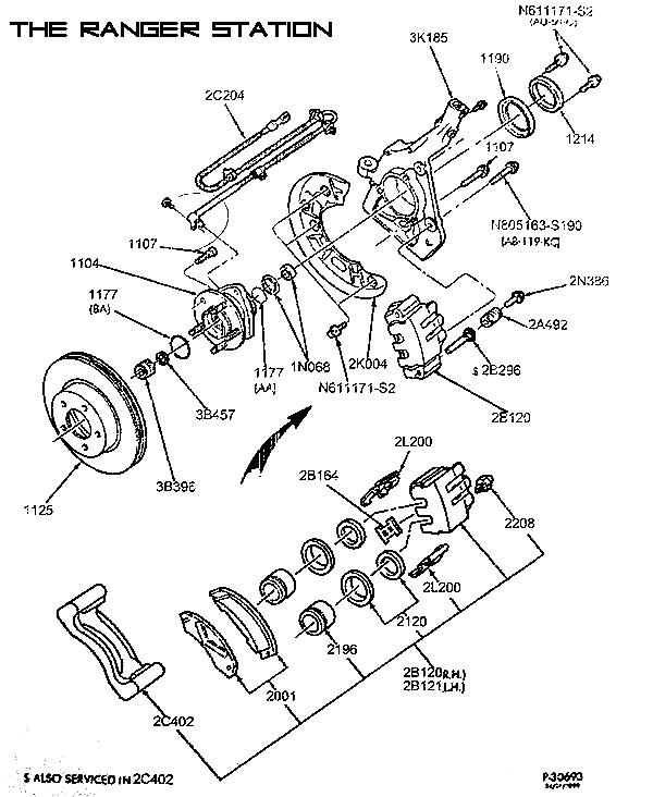 2000 Ford ranger rear brake line diagram