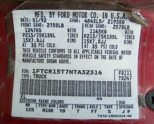 How to read ford rear end tags #7