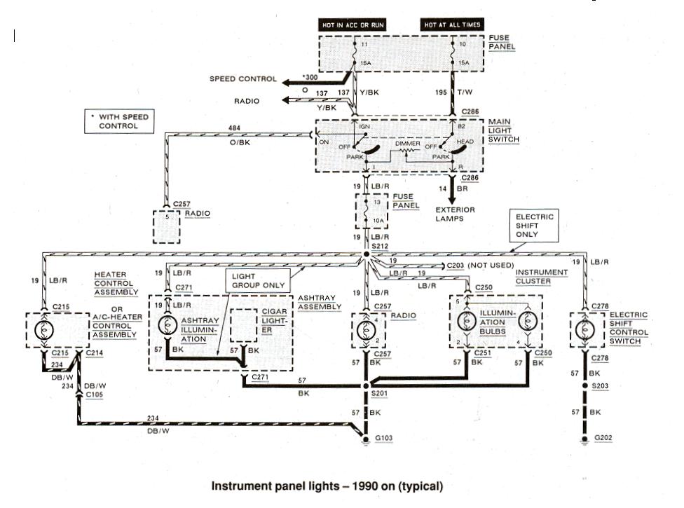 1998 Ford ranger dome light wiring diagram