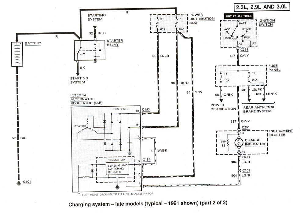 93 Ford ranger charging system