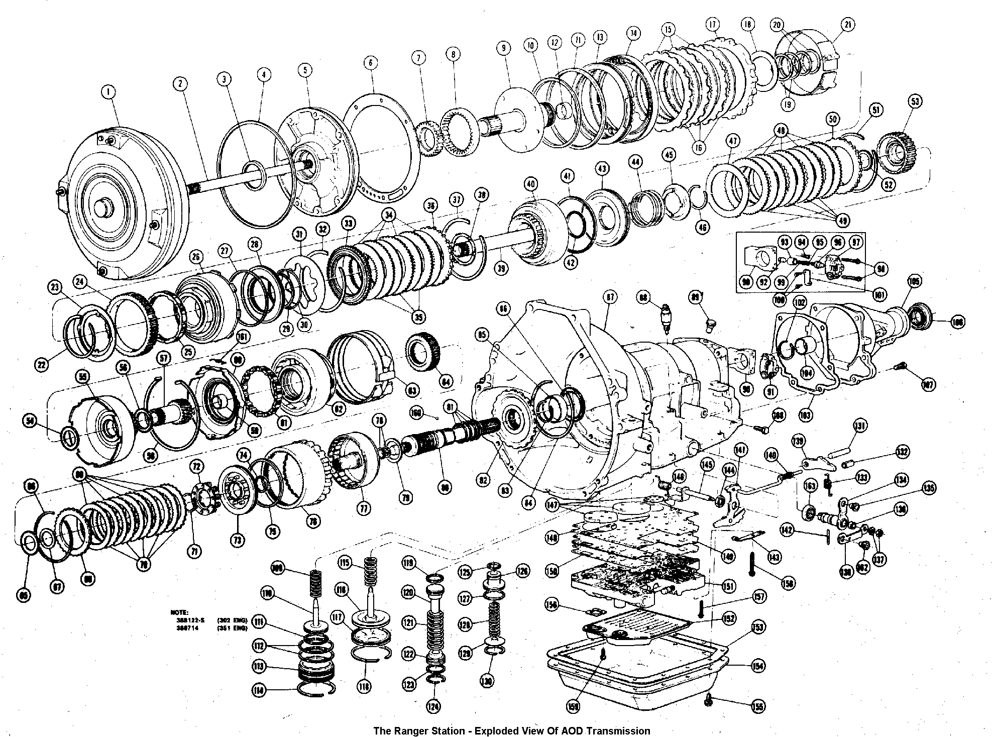 1992 Ford ranger transmission parts