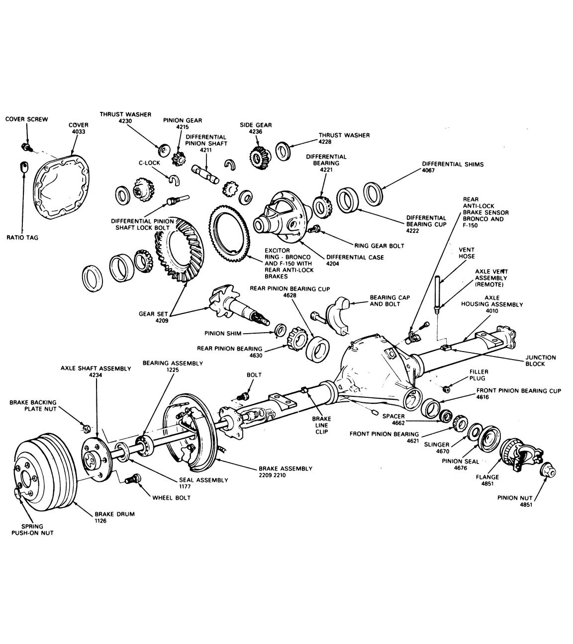 Ford ranger axle codes 97