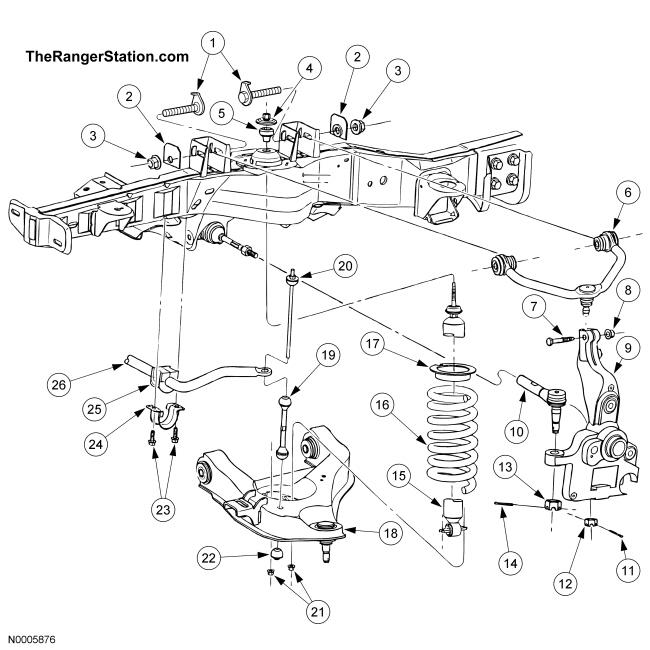 87 Ford ranger front suspension diagrams #6