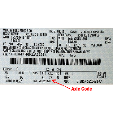 2019 And Newer Ford Ranger Axle Codes - The Ranger Station